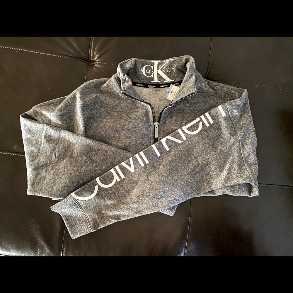 πNWTπ (S,M,XL) Calvin Klein Cropped Sweatshirt - Picture 5 of 7